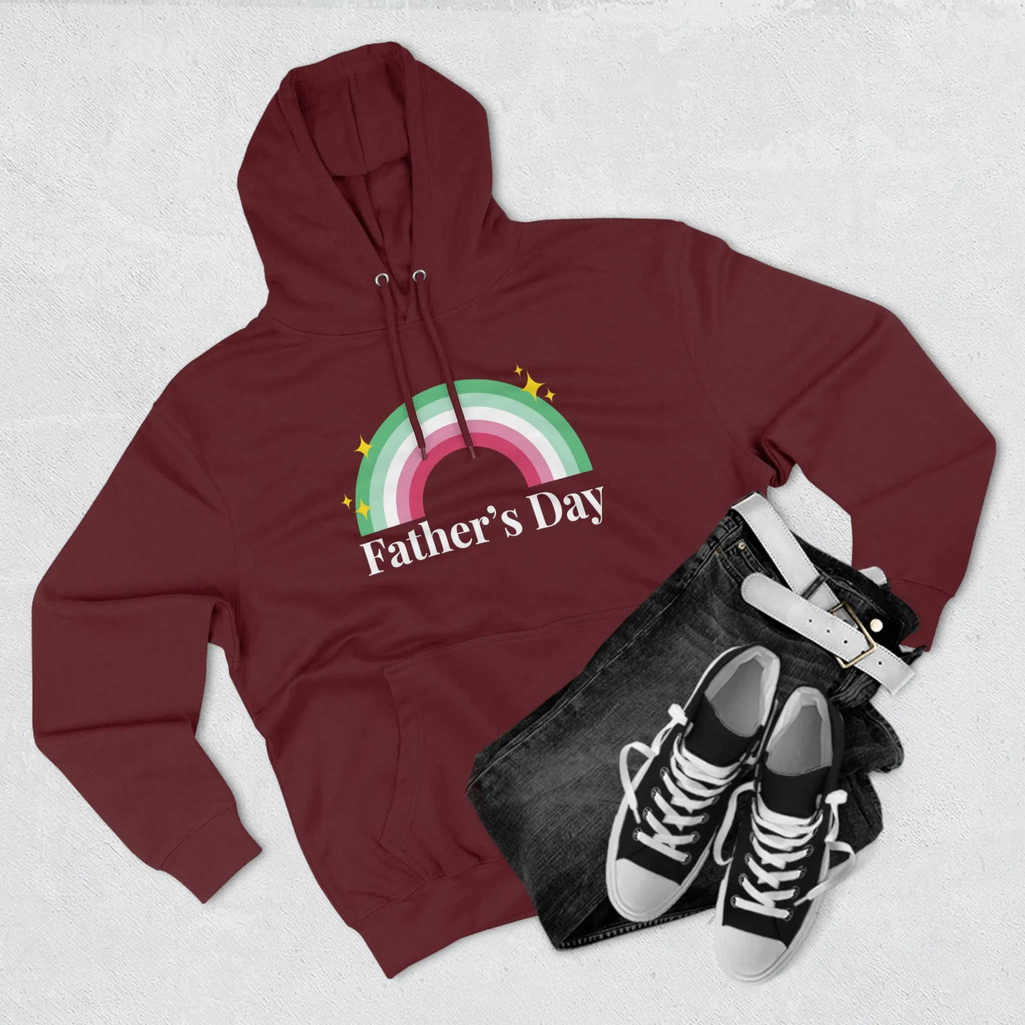 Abrosexual Pride Flag Unisex Premium Pullover Hoodie - Father's Day
