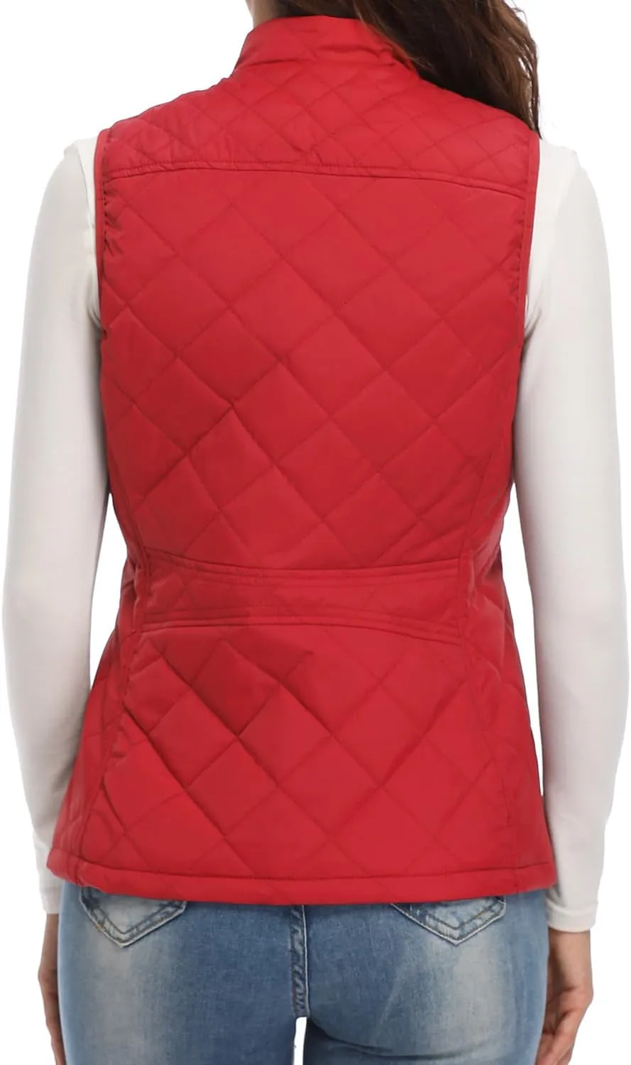 Argstar Women's Vest, Quilted Lightweight Zip Pockets Padded Gilet (XS-2XL)