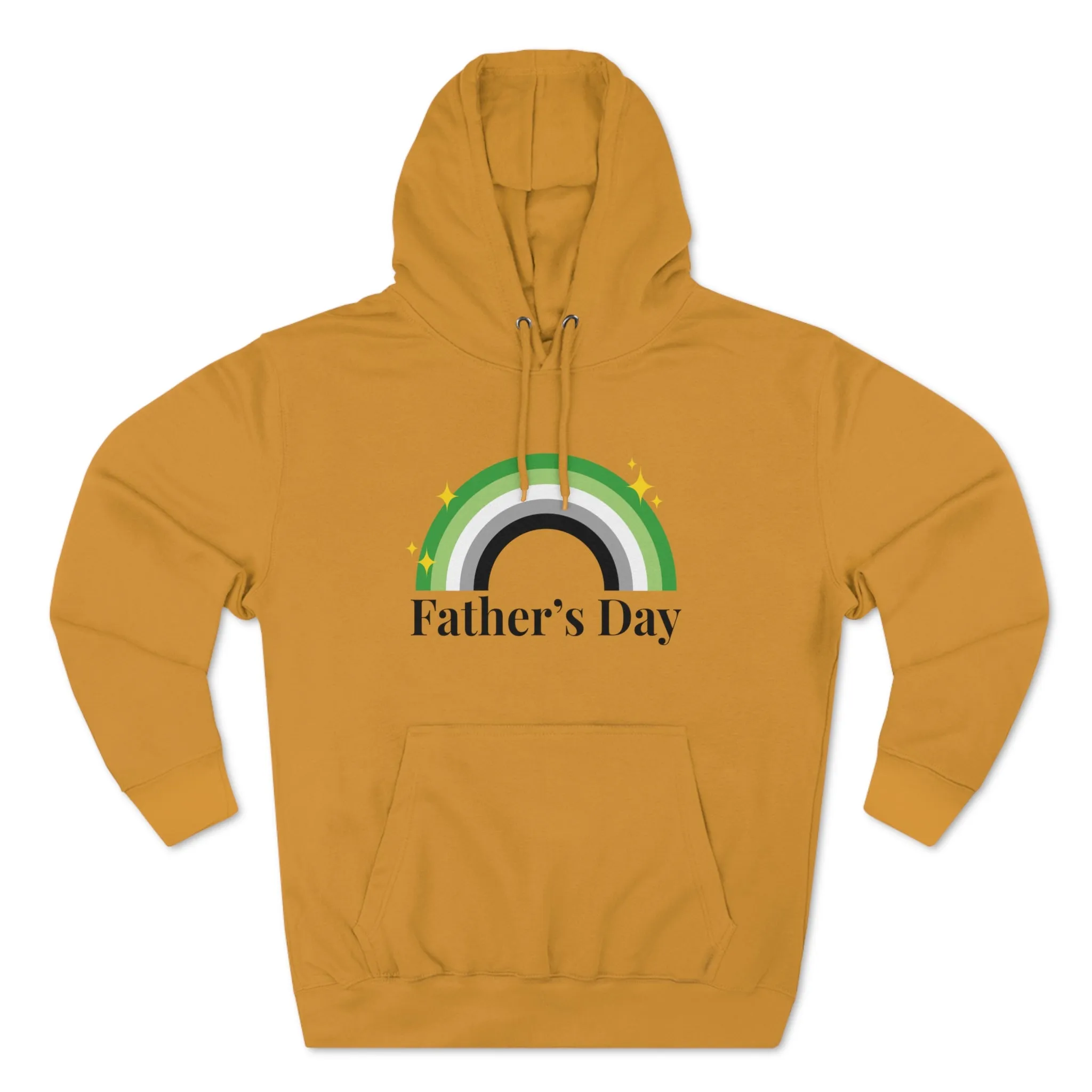 Aromantic Pride Flag Unisex Premium Pullover Hoodie - Father's Day