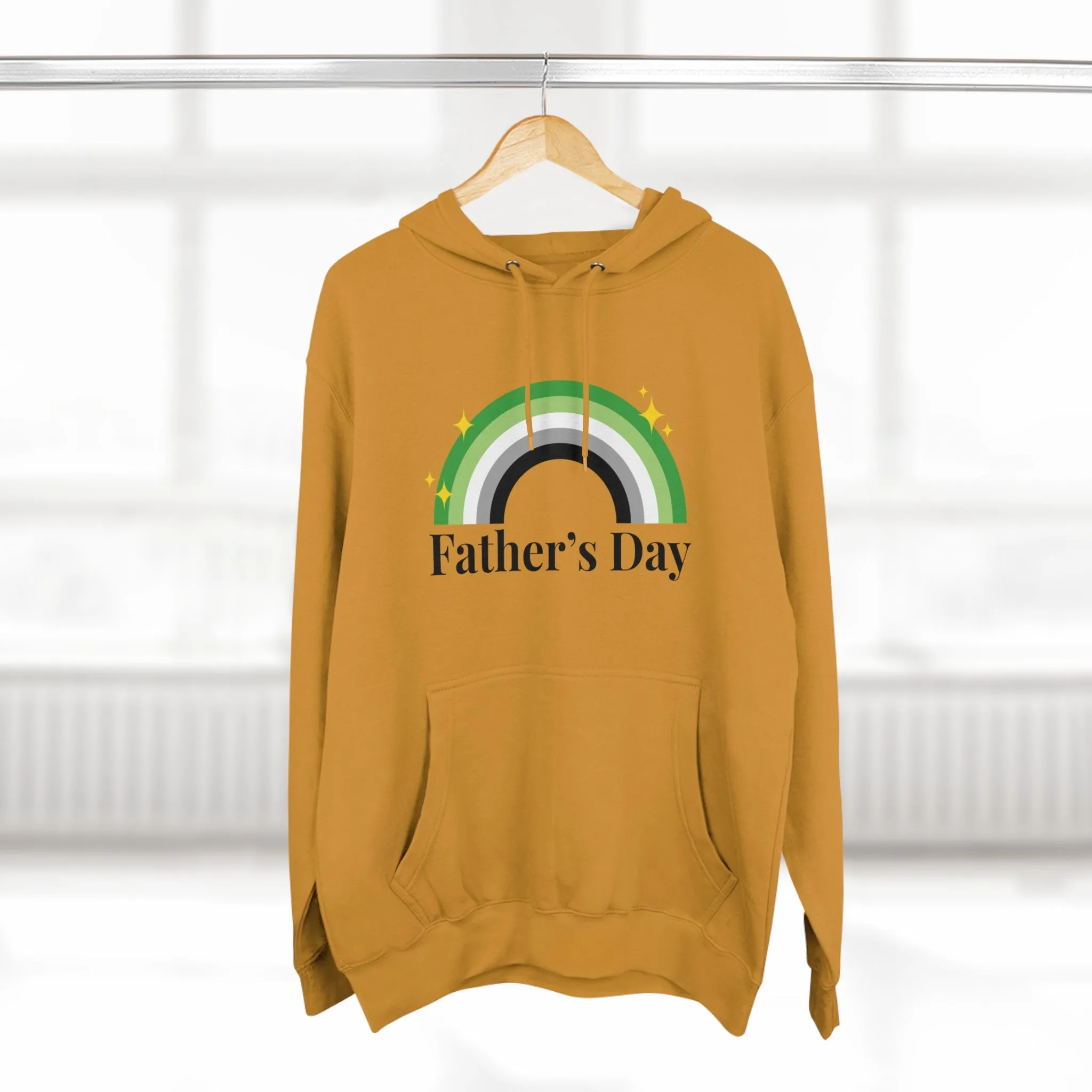 Aromantic Pride Flag Unisex Premium Pullover Hoodie - Father's Day
