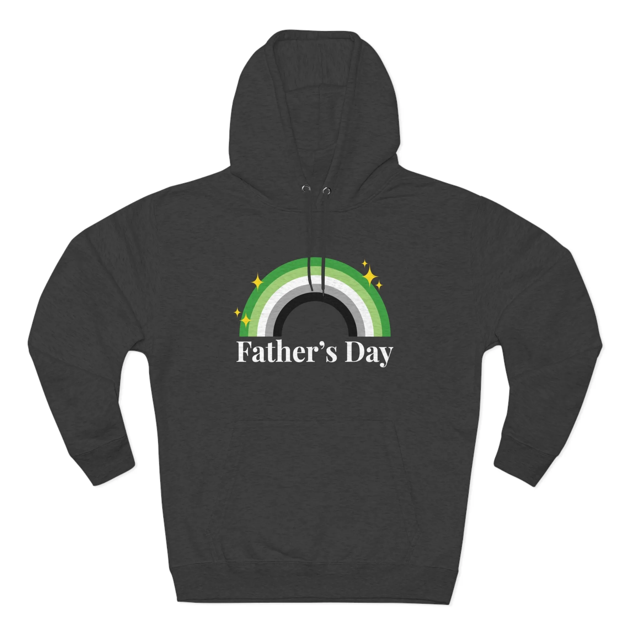 Aromantic Pride Flag Unisex Premium Pullover Hoodie - Father's Day