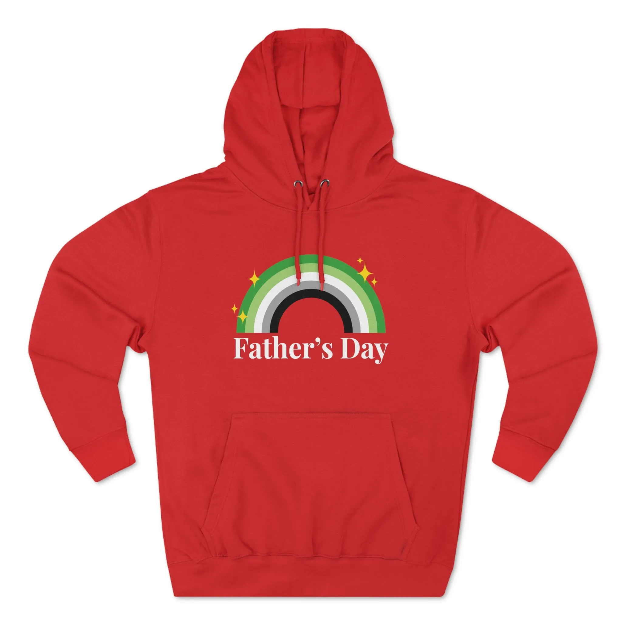 Aromantic Pride Flag Unisex Premium Pullover Hoodie - Father's Day