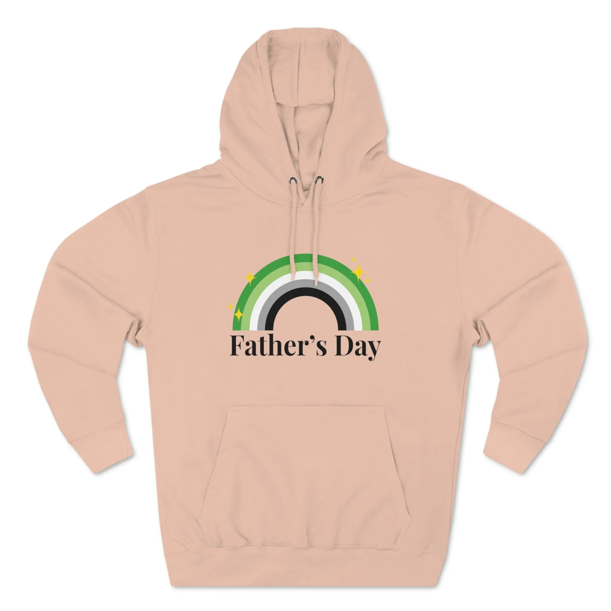 Aromantic Pride Flag Unisex Premium Pullover Hoodie - Father's Day