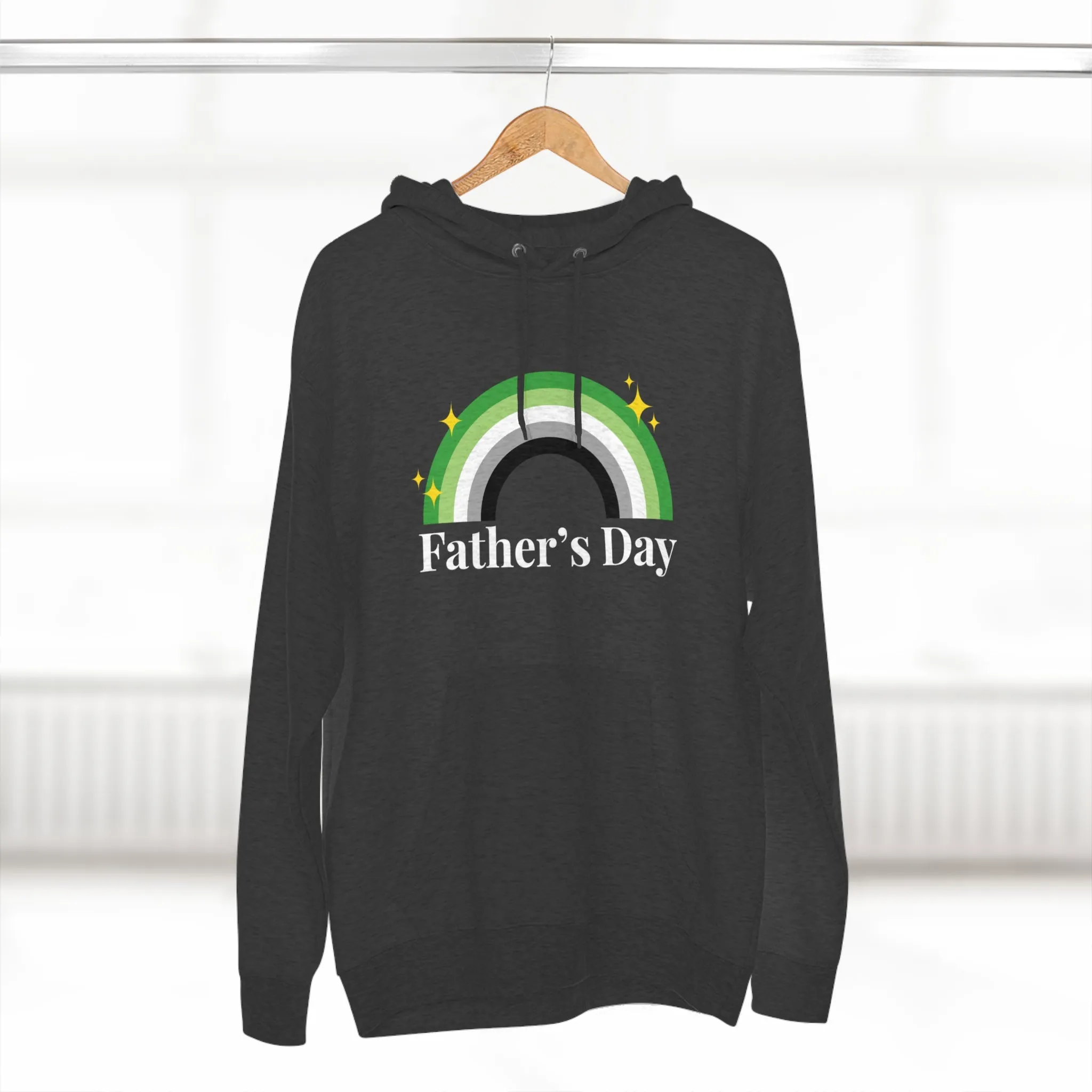 Aromantic Pride Flag Unisex Premium Pullover Hoodie - Father's Day