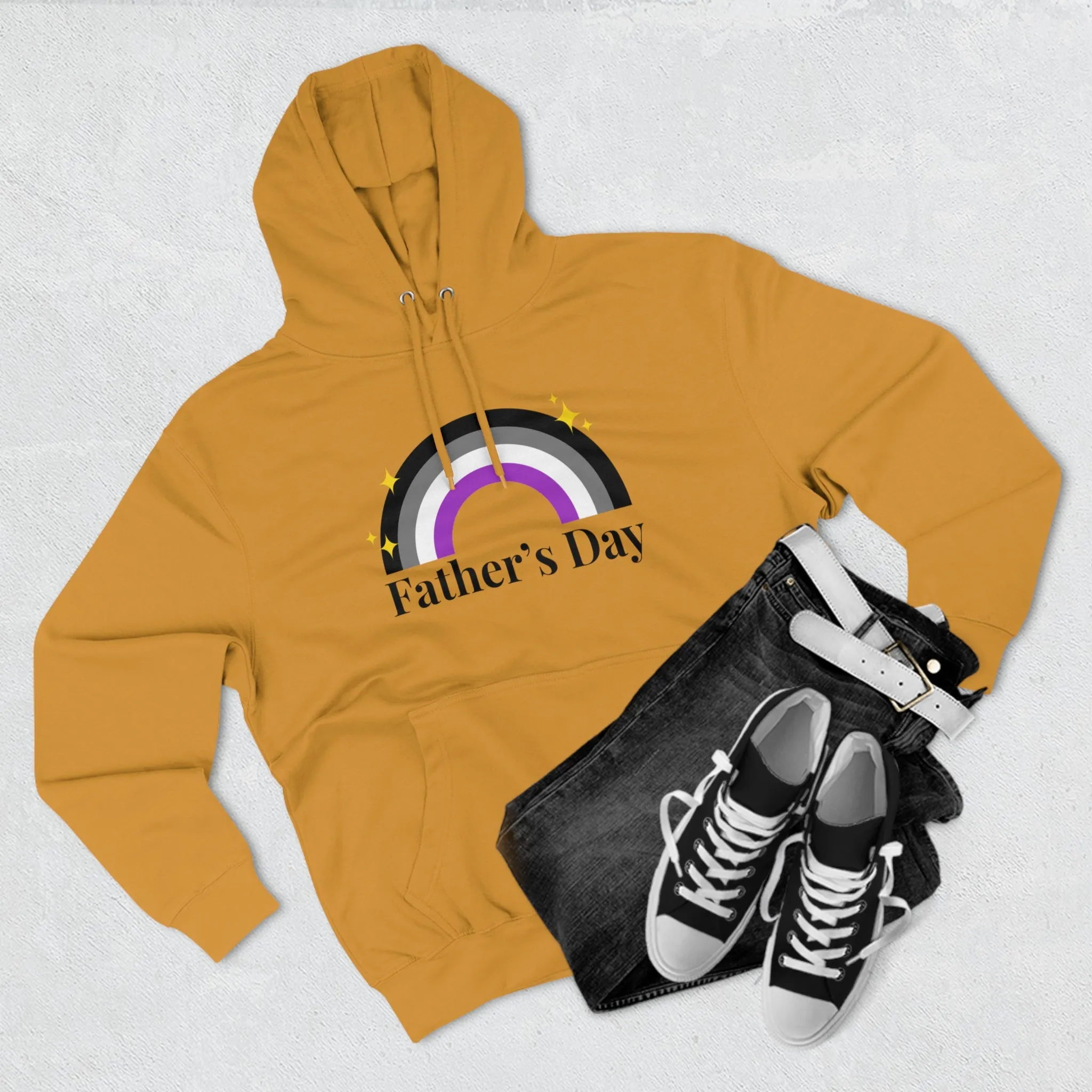 Asexual Pride Flag Unisex Premium Pullover Hoodie - Father's Day