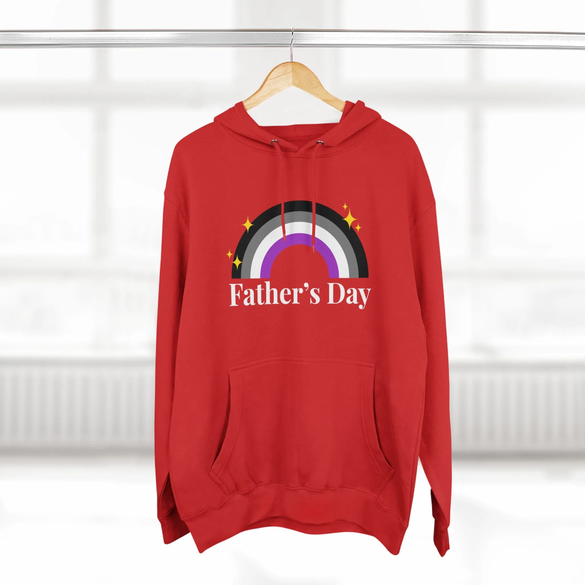 Asexual Pride Flag Unisex Premium Pullover Hoodie - Father's Day