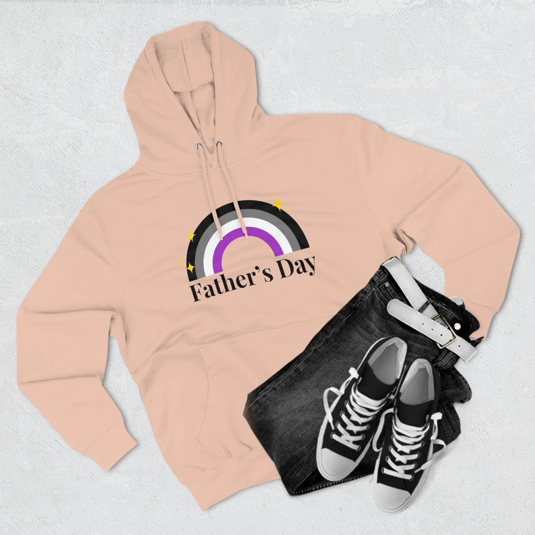 Asexual Pride Flag Unisex Premium Pullover Hoodie - Father's Day