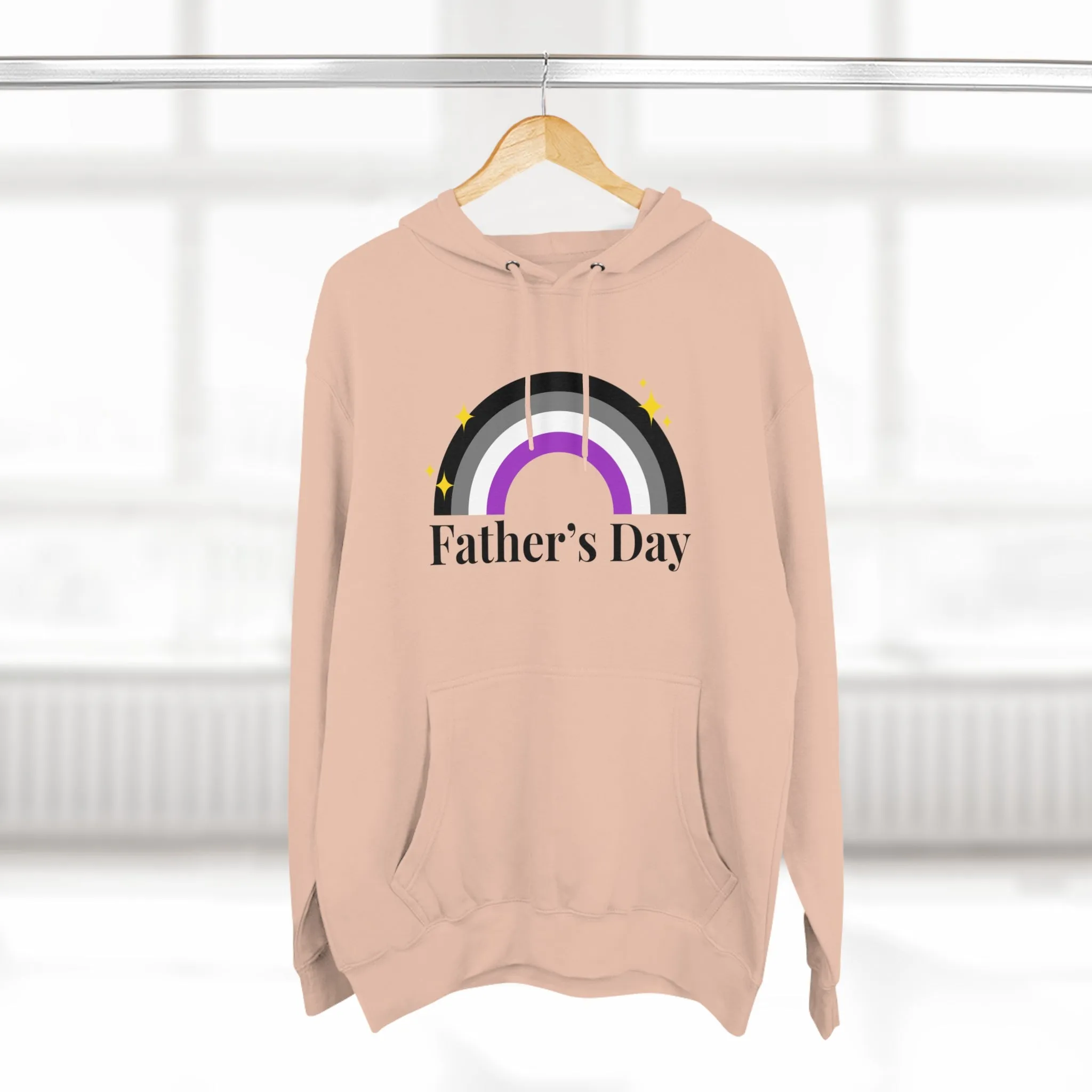 Asexual Pride Flag Unisex Premium Pullover Hoodie - Father's Day