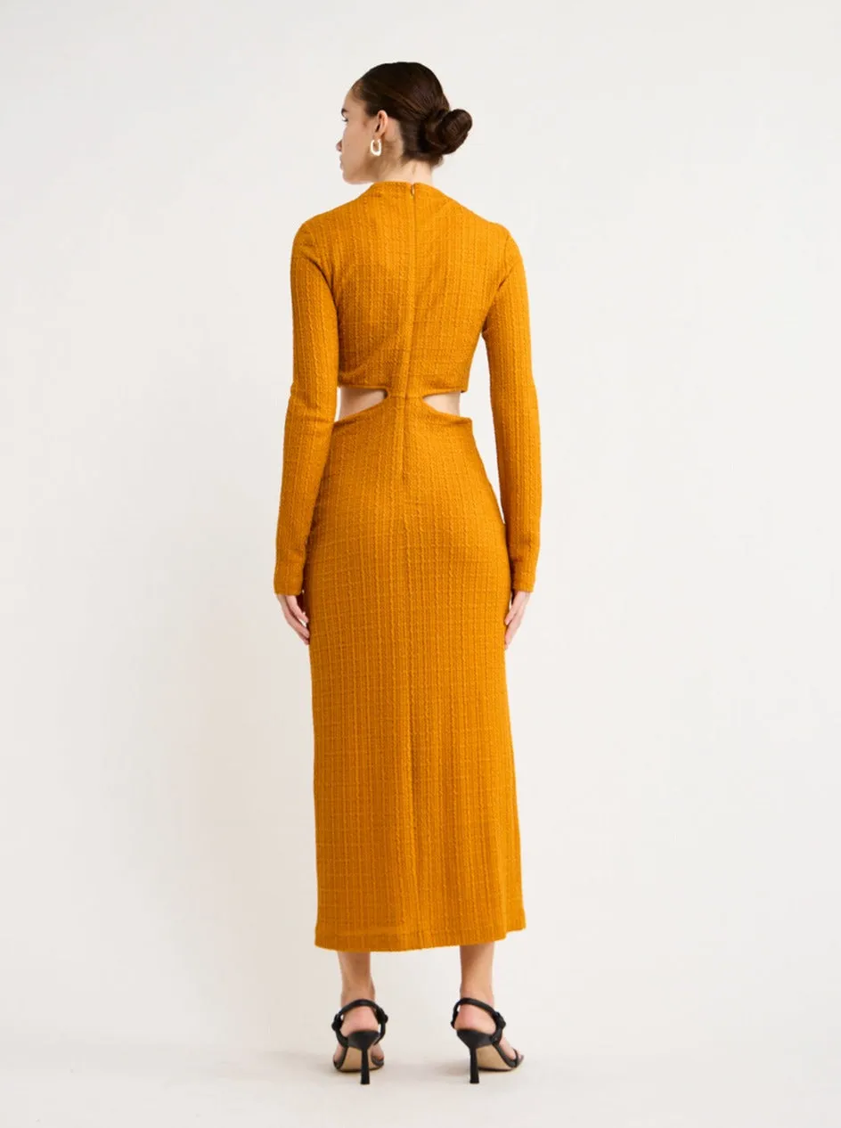 Camilla and Marc Nemesia Long Sleeve Dress in Burnt Orange
