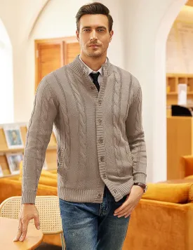 Cardigan Cable Knitted Button Down Sweater (US Only)