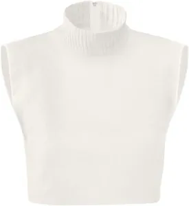 Collections Etc Zippered Dickie Layer Top with Armholes - Soft Knit Mock Turtleneck for Layered Look
