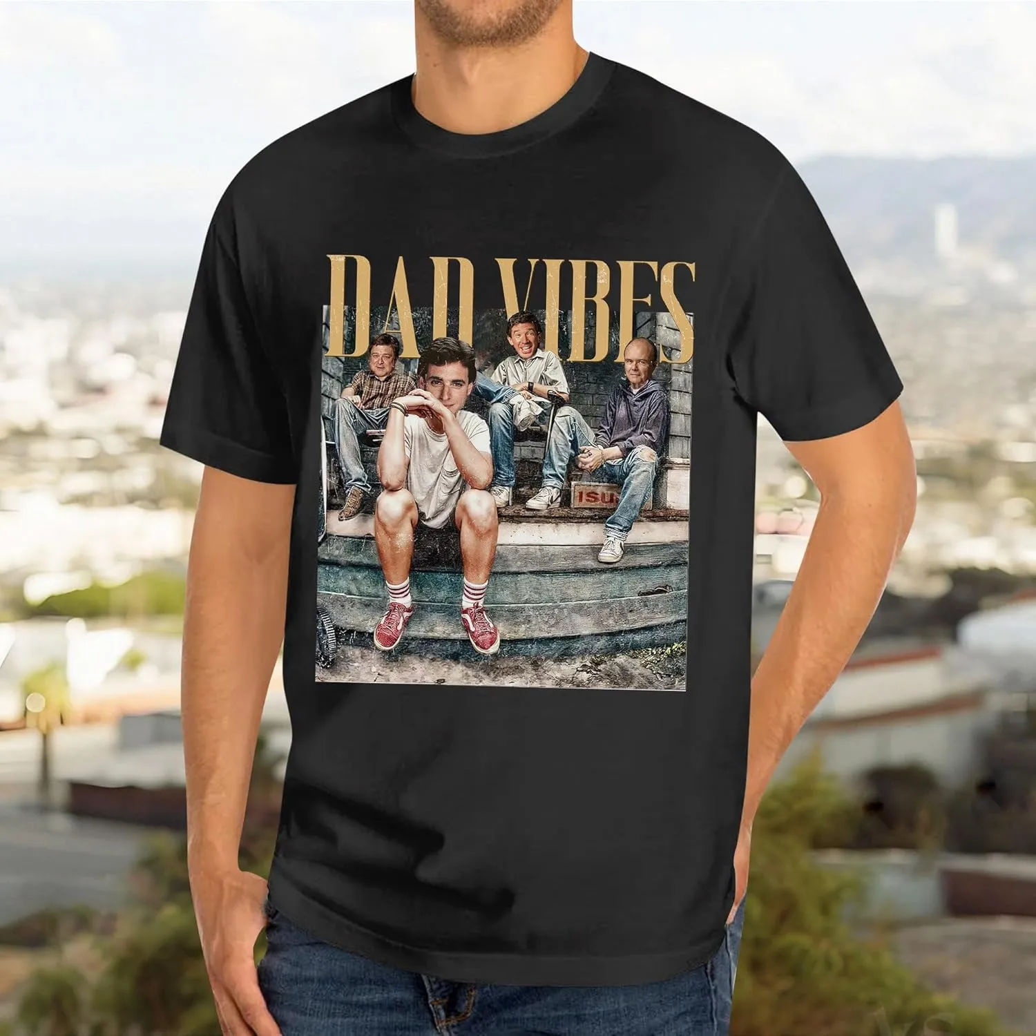 Dad Vibes Shirts - 90s T-Shirt - Funny Retro Dads Tshirt  Fathers Day Shirts