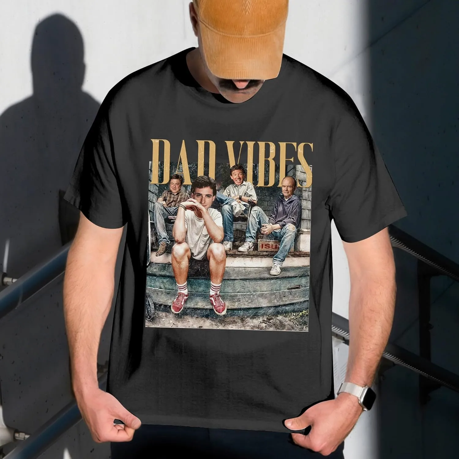 Dad Vibes Shirts - 90s T-Shirt - Funny Retro Dads Tshirt  Fathers Day Shirts