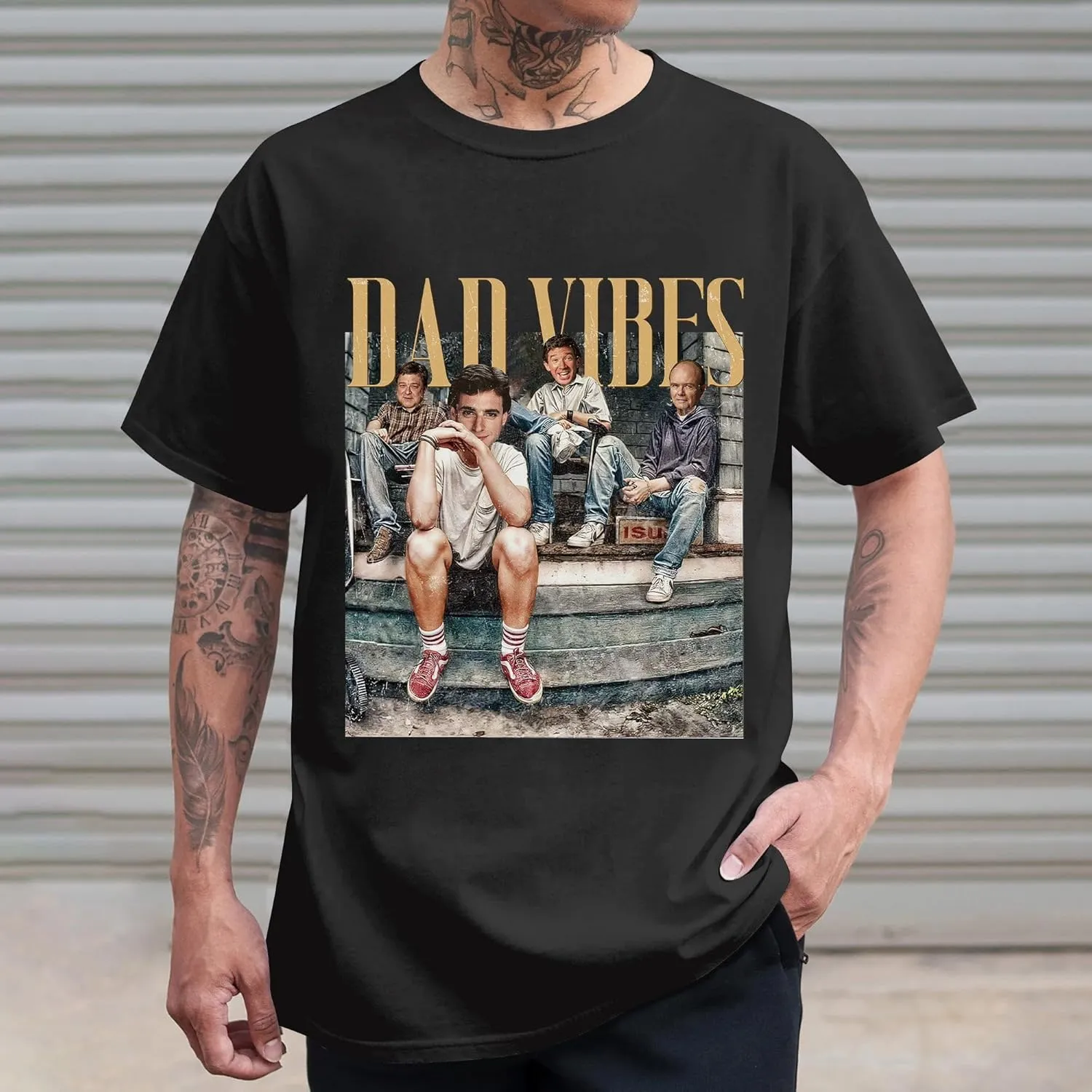 Dad Vibes Shirts - 90s T-Shirt - Funny Retro Dads Tshirt  Fathers Day Shirts