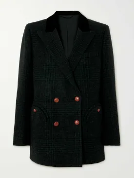 Double-breasted black blazer
