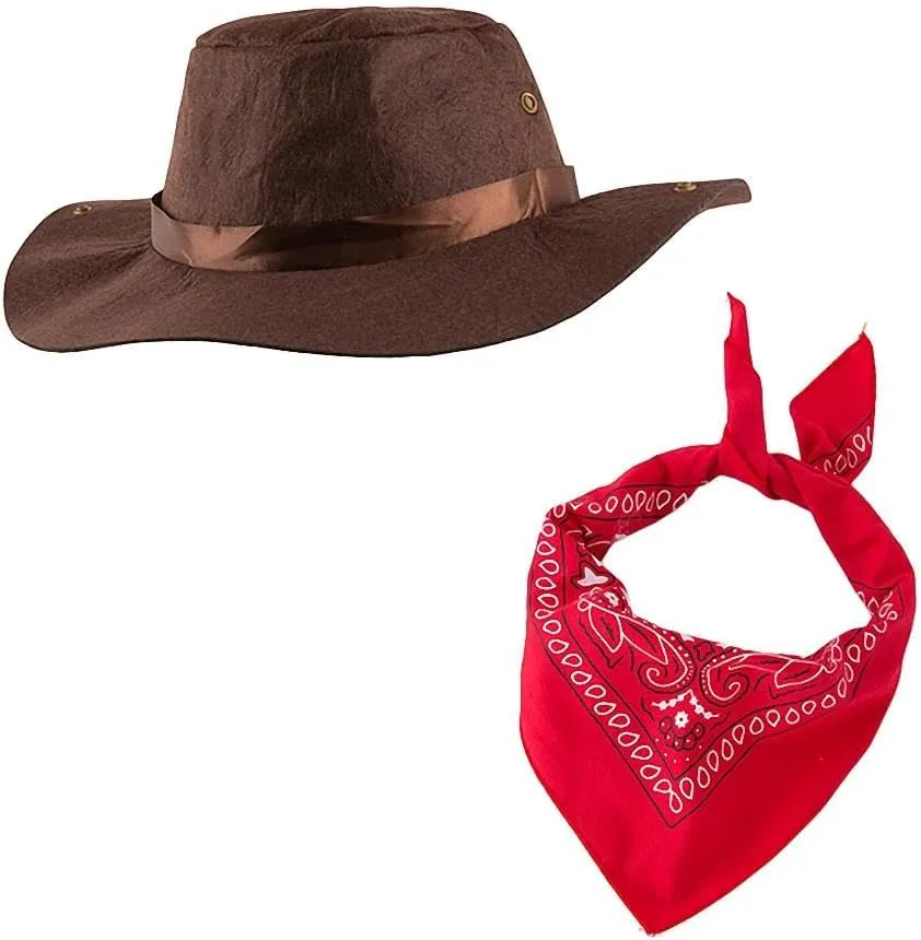 Dressy Daisy Baby Toddler Little Kids Boys Western Style Cowboy Halloween Costume Dress Up Party Outfit Set with Vest and Hat