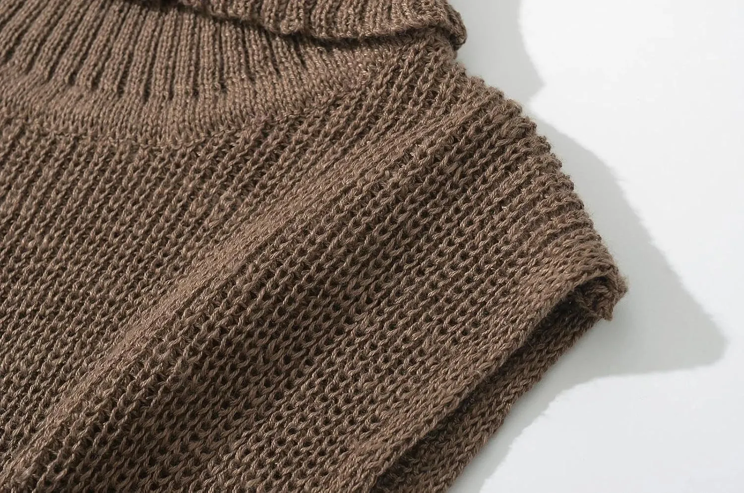 efvandoloe Autumn Winter Turtleneck Knitted Sweater Dress Women Sleevless Midi Dresses