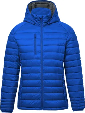 fit space Women's Puffer Jacket Synthetic Insulated Down Quilted Lightweight Coat with Hooded Water Resistant Packable
