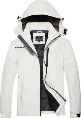 GIISAM Mens Windproof Jacket Waterproof Lightweight Mountain Sport Jacket for Men Hooded Windbreaker Raincoat