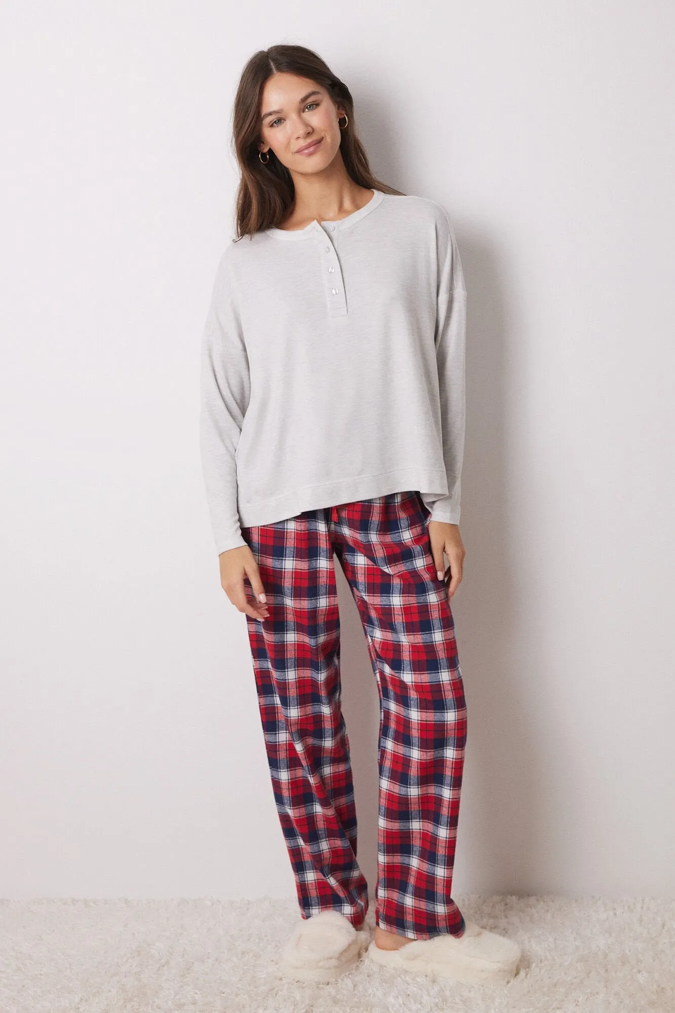 Grey velvet long sleeve shirt