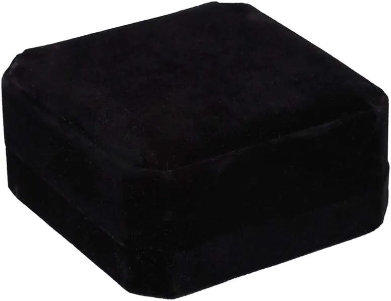HooAMI Black Velvet Bracelet Bangle Cuff Box Travel Storage Display Case Jewelry Gift Boxes 2pcs