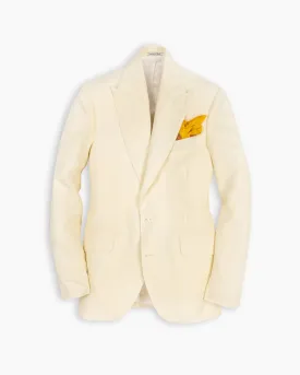 Ivory Ultra Peak Hopsack Wool Blazer