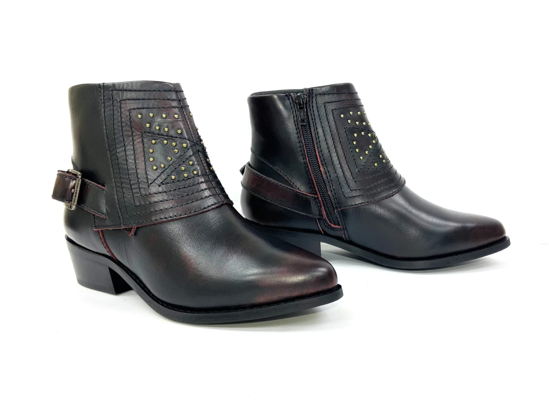 Jully Cherry Studded Western Boot