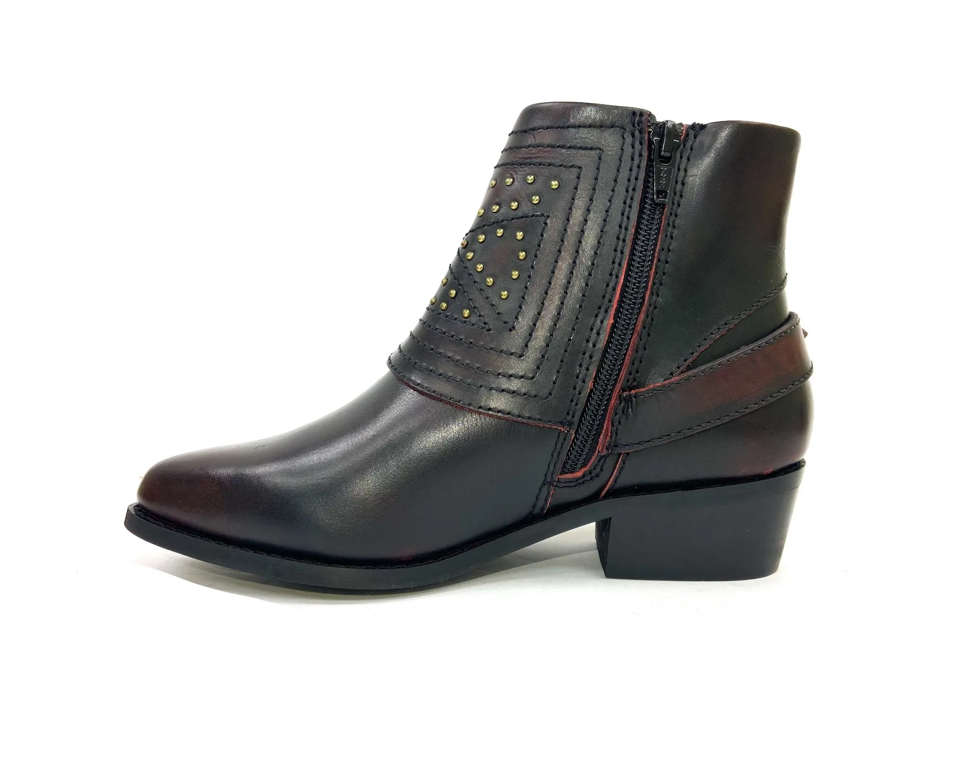 Jully Cherry Studded Western Boot