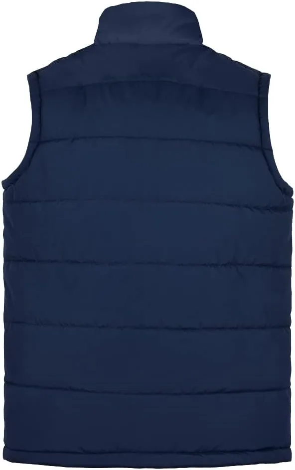 MADHERO Men's Puffer Vest Stand Collar Quilted Sleeveless Jacket Outerwear