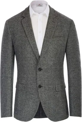 Mens Wool Blend Blazer Jacket Houndstooth Suit Blazer Notch Lapel 2 Button