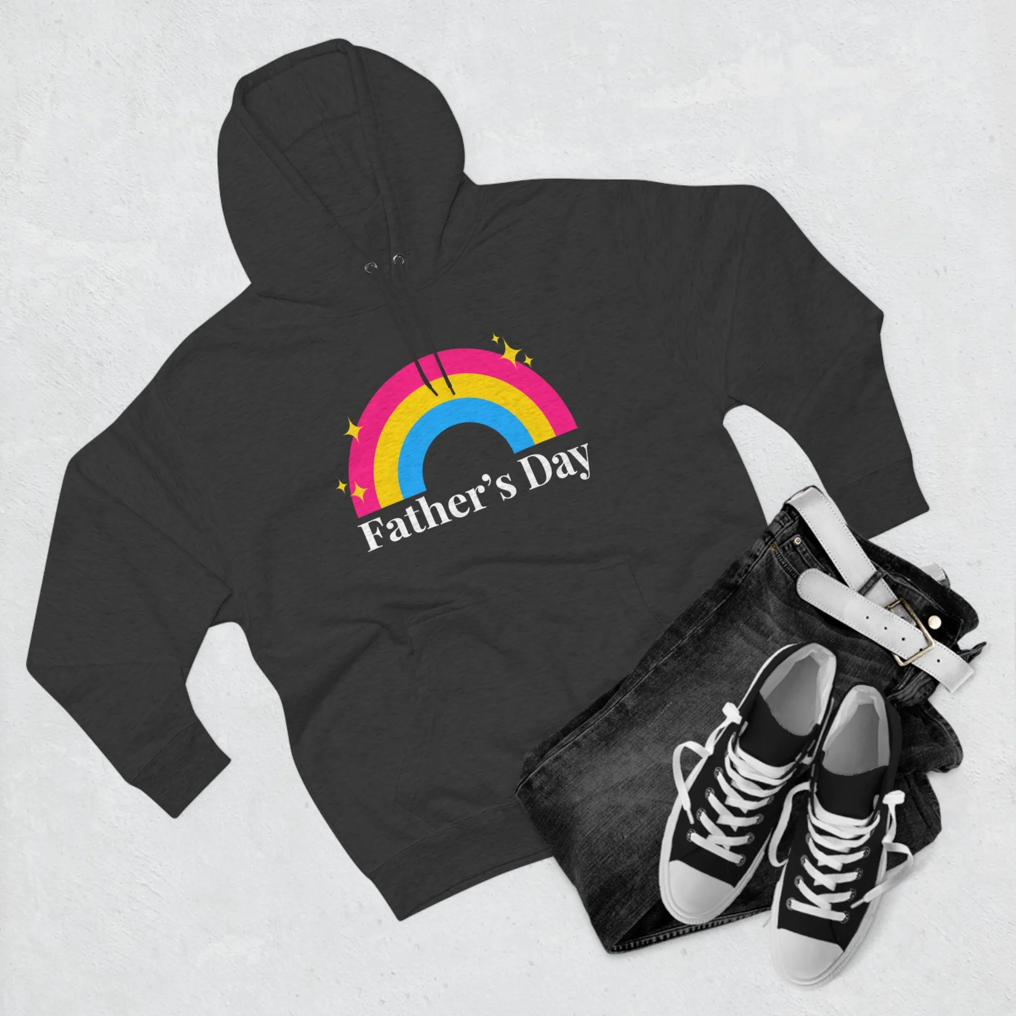 Pansexual Pride Flag Unisex Premium Pullover Hoodie - Father's Day