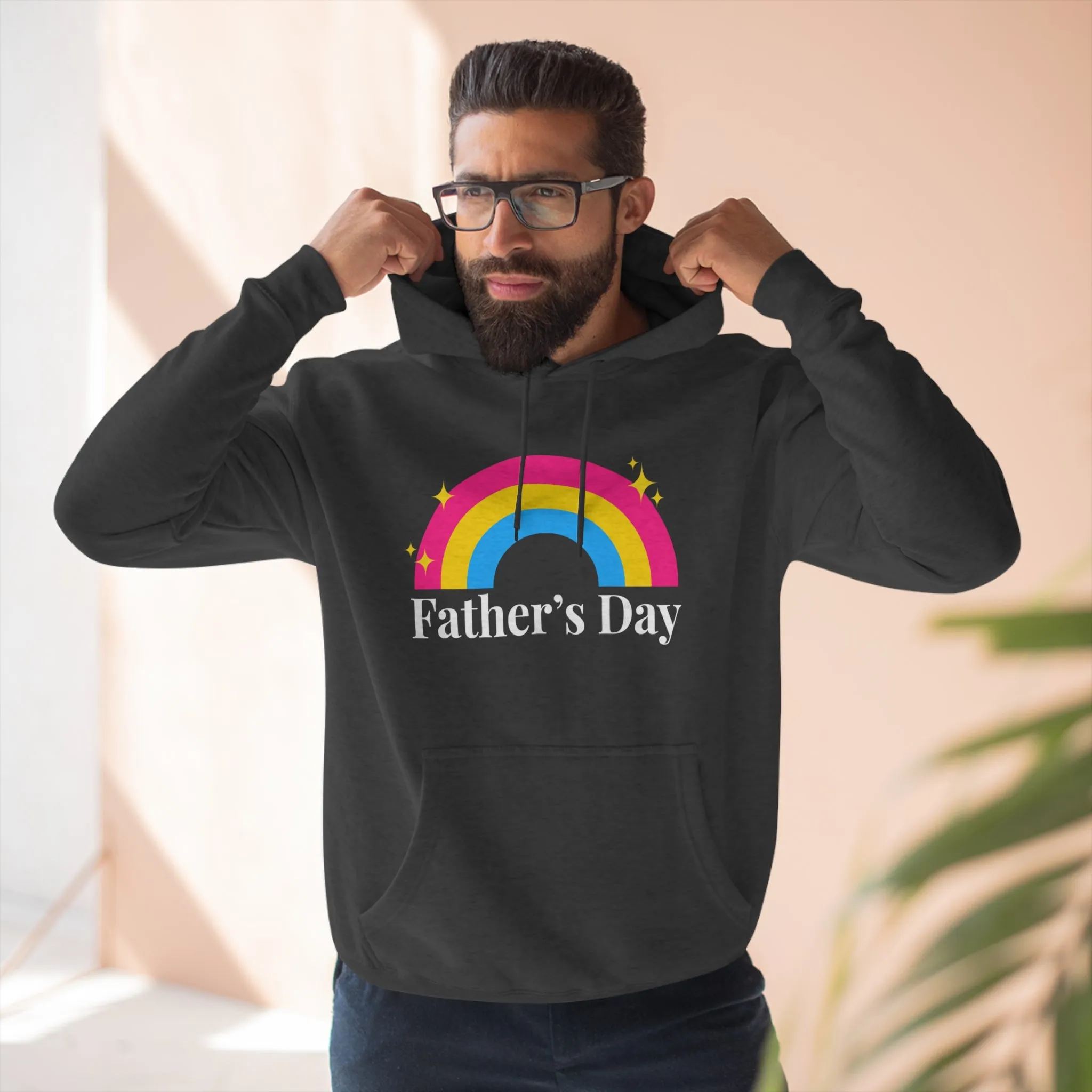 Pansexual Pride Flag Unisex Premium Pullover Hoodie - Father's Day