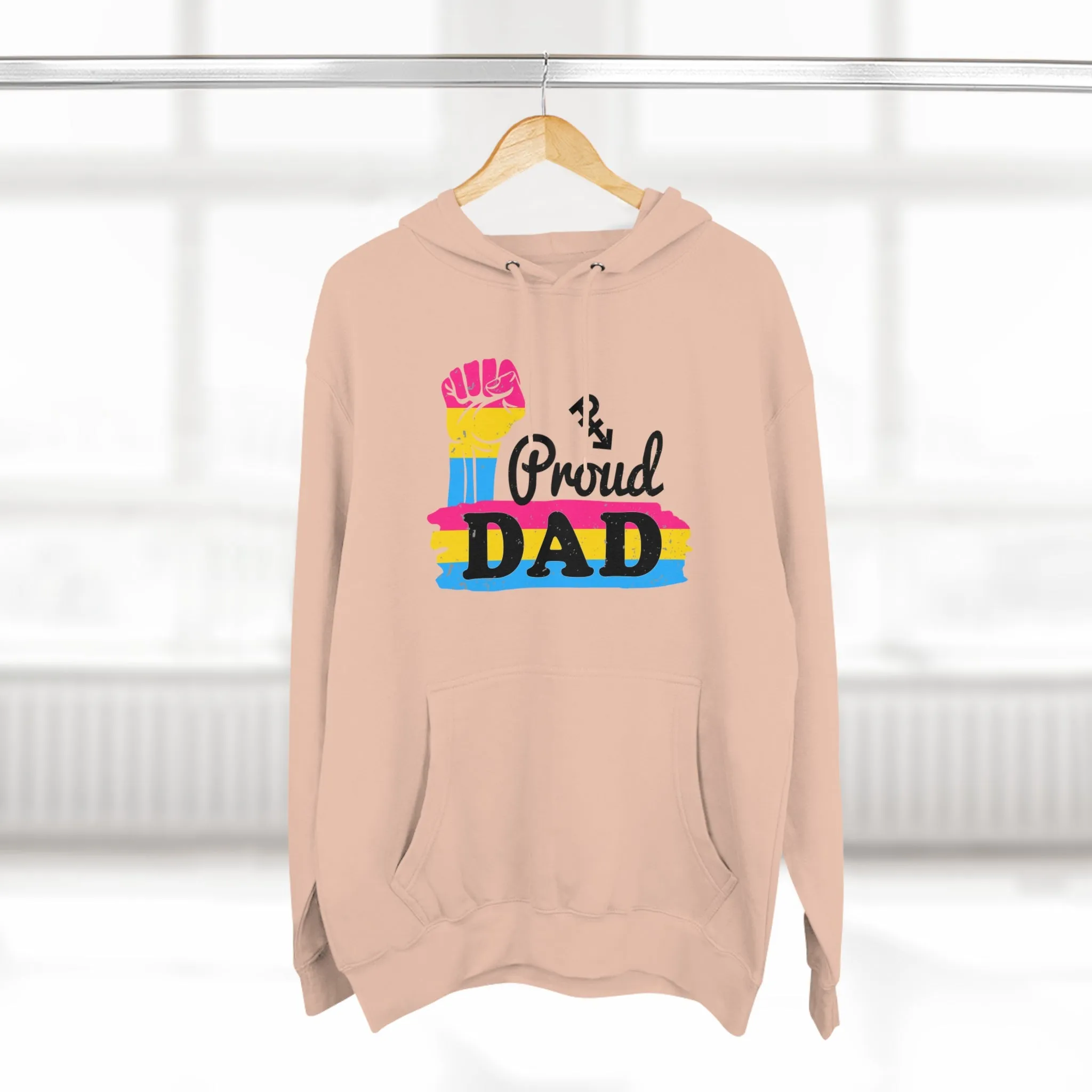 Pansexual Pride Flag Unisex Premium Pullover Hoodie - Proud Dad