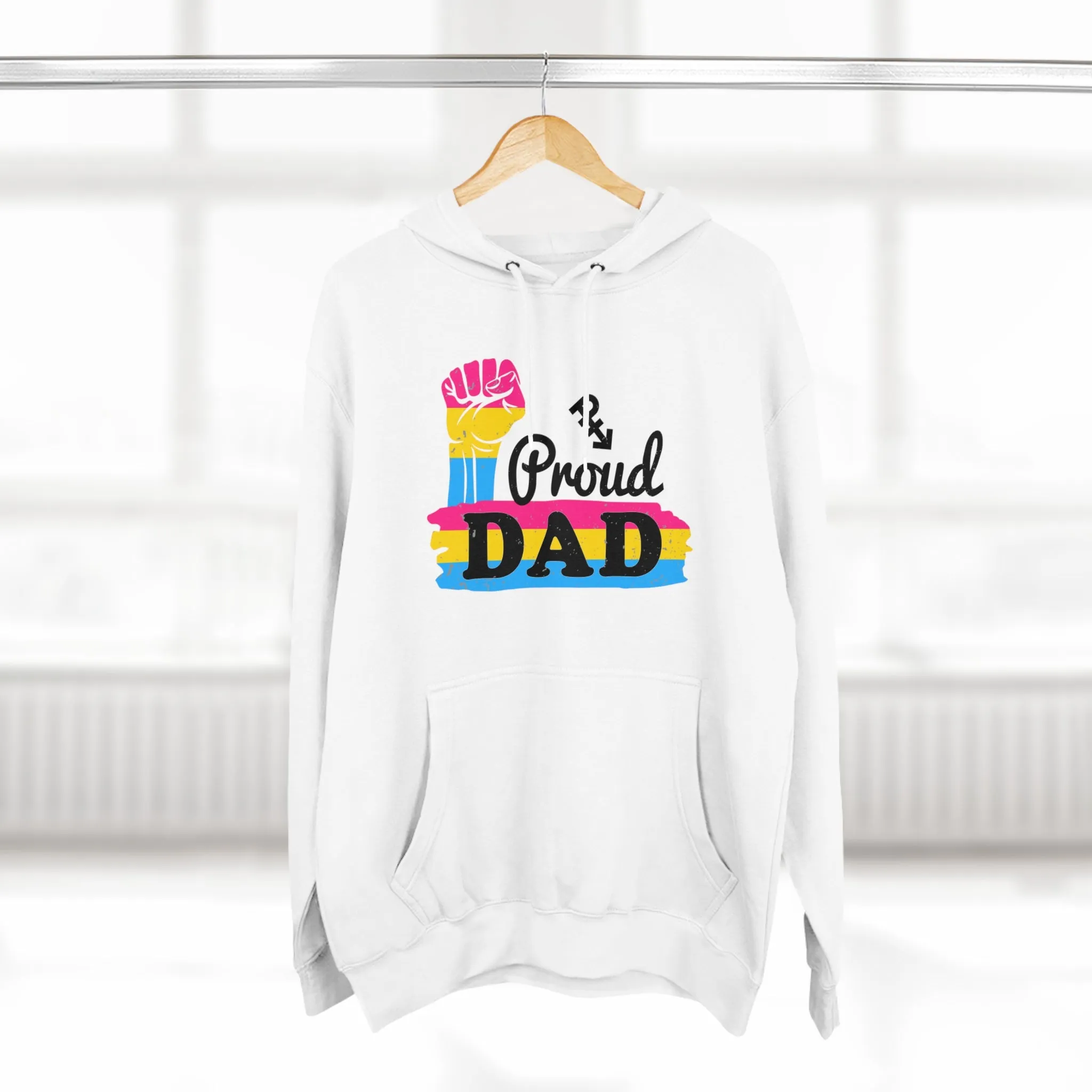 Pansexual Pride Flag Unisex Premium Pullover Hoodie - Proud Dad