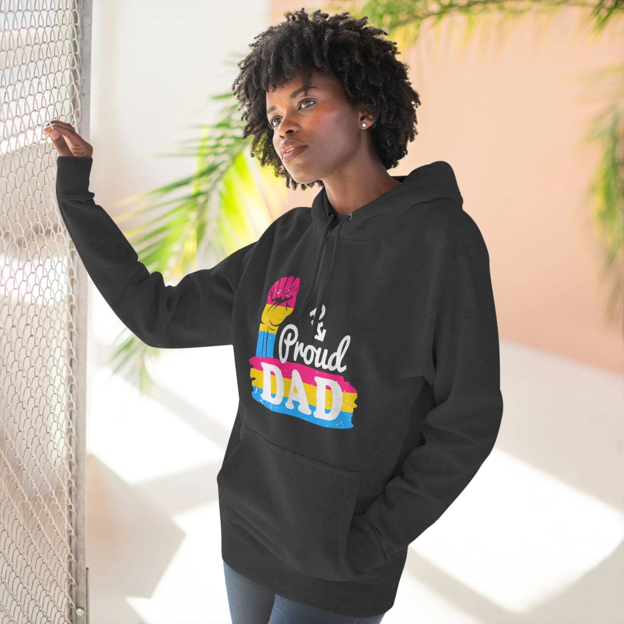 Pansexual Pride Flag Unisex Premium Pullover Hoodie - Proud Dad