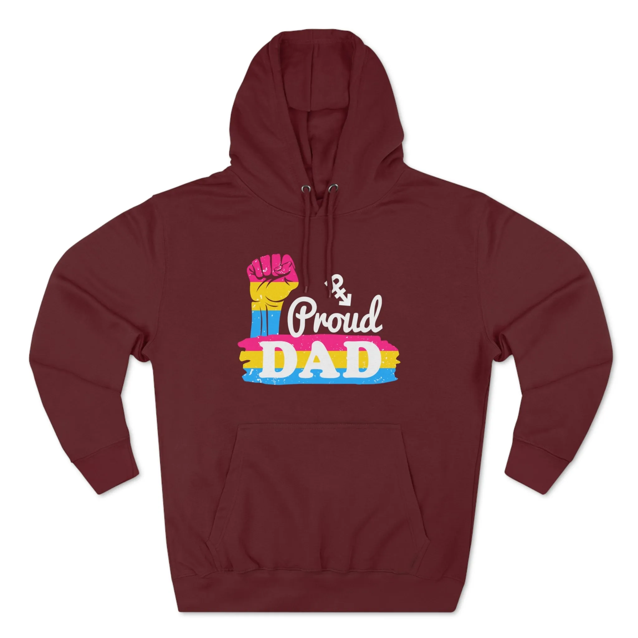 Pansexual Pride Flag Unisex Premium Pullover Hoodie - Proud Dad
