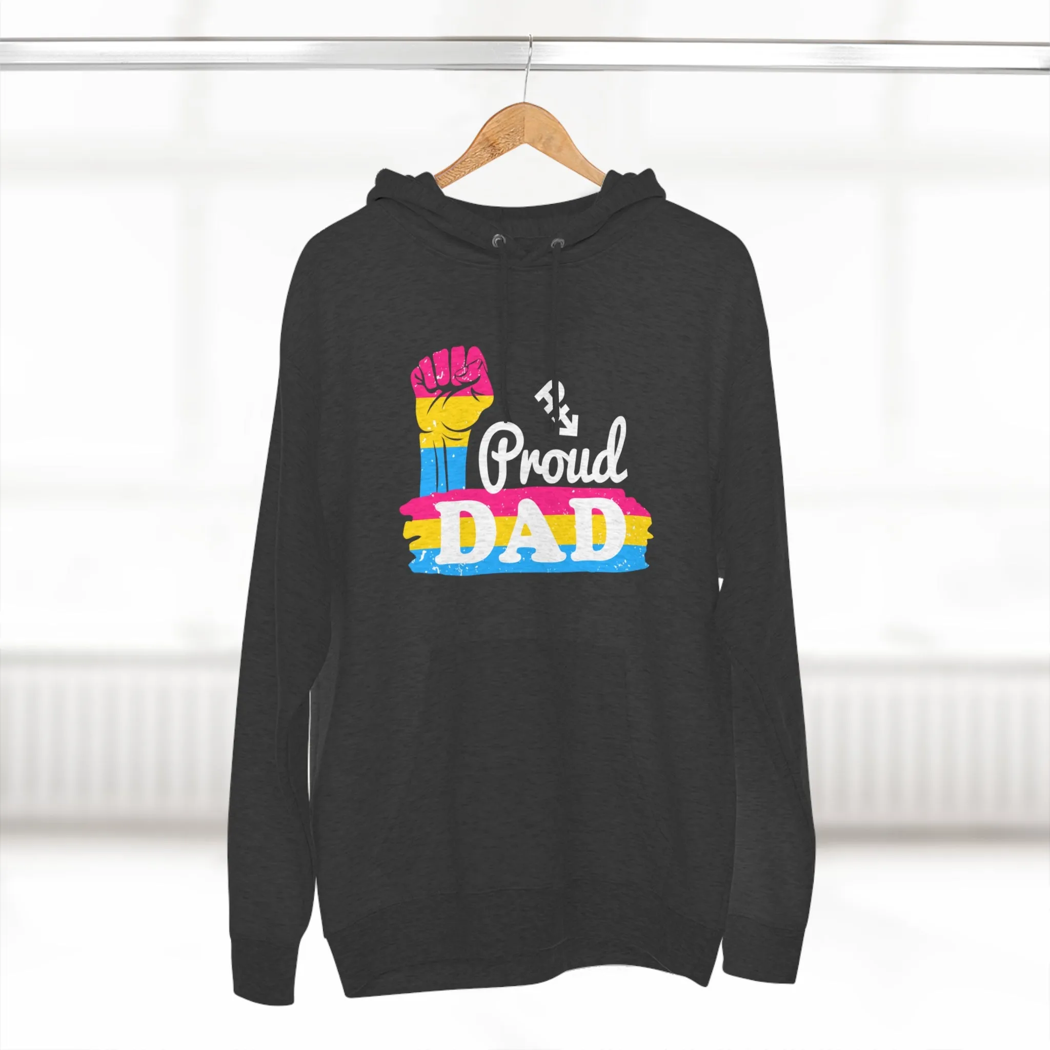 Pansexual Pride Flag Unisex Premium Pullover Hoodie - Proud Dad