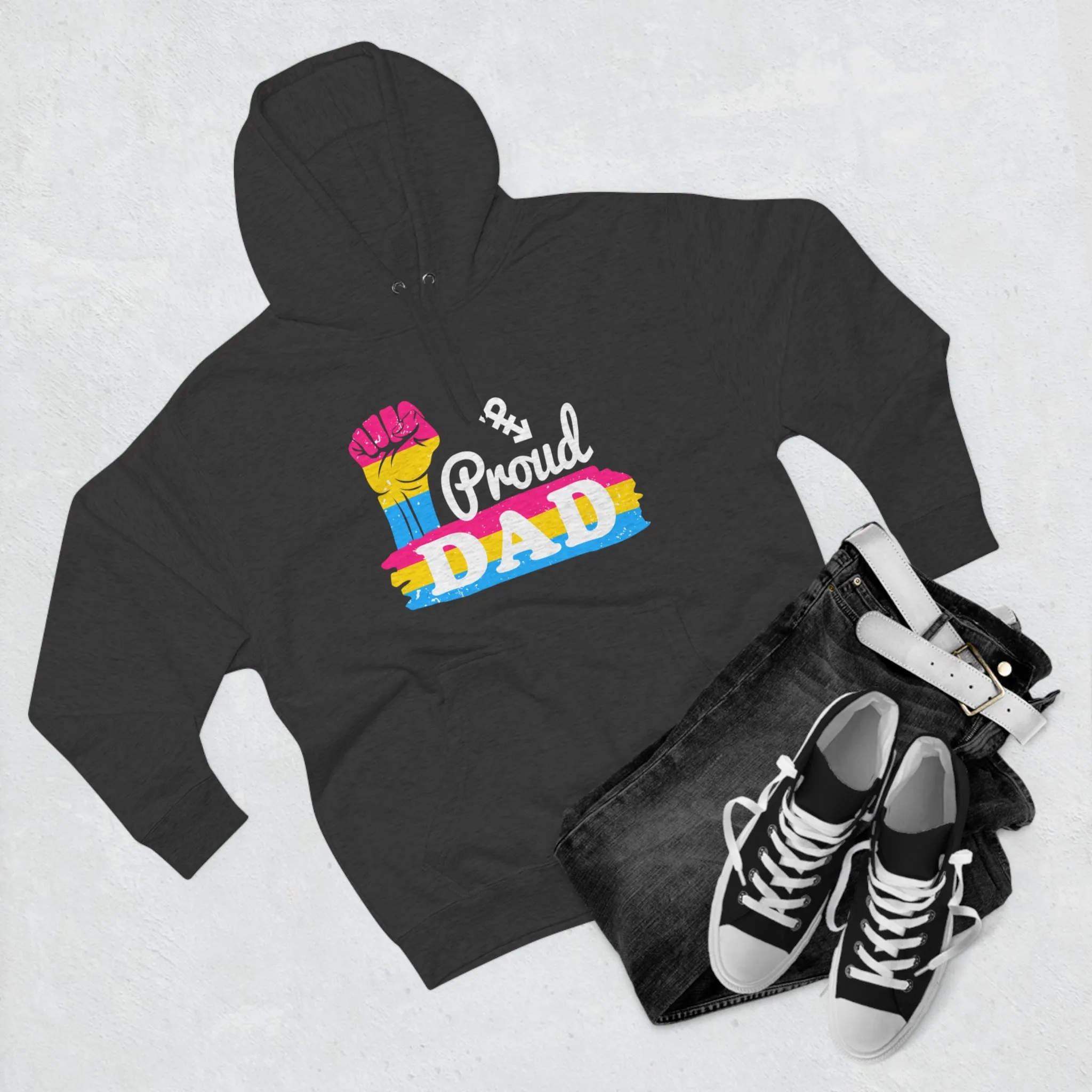 Pansexual Pride Flag Unisex Premium Pullover Hoodie - Proud Dad