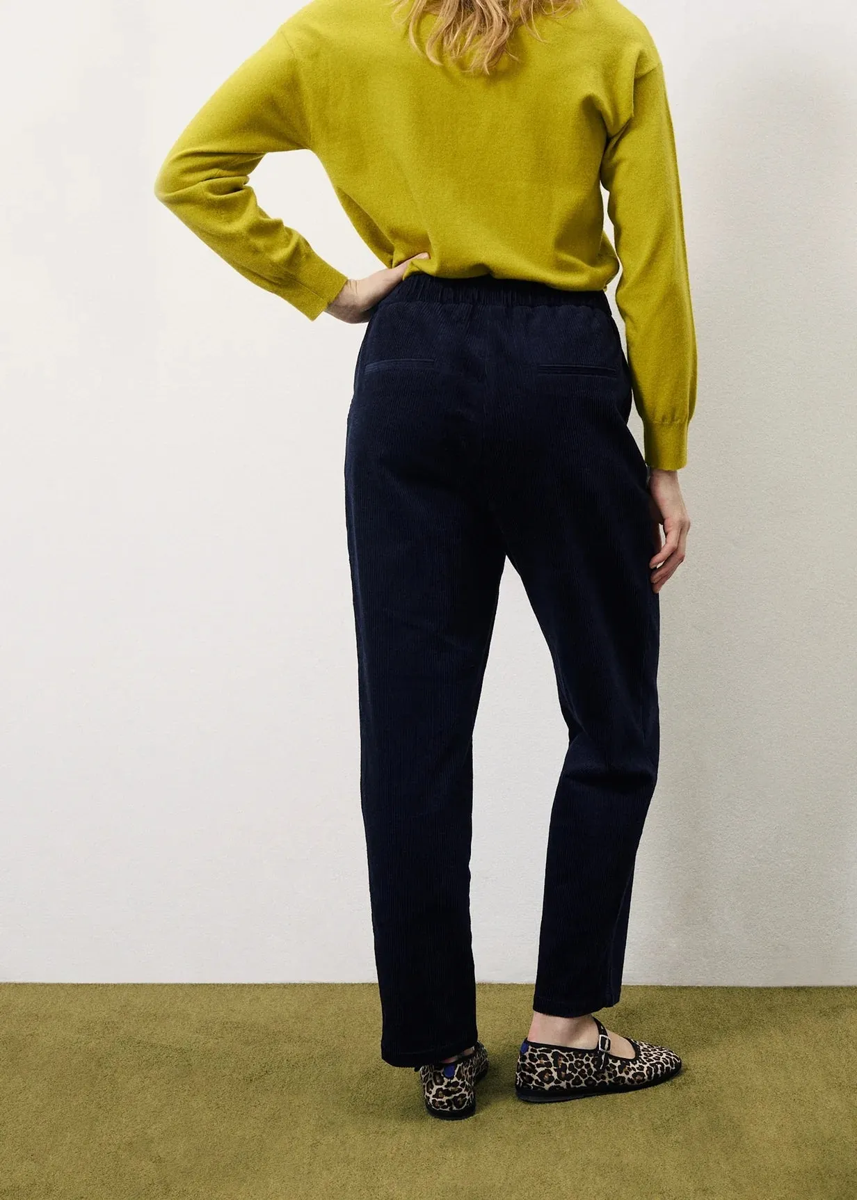 Perola Cord Trousers Blue Marine