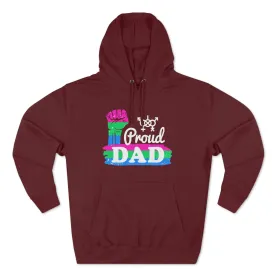 Polysexual Pride Flag Unisex Premium Pullover Hoodie - Proud Dad