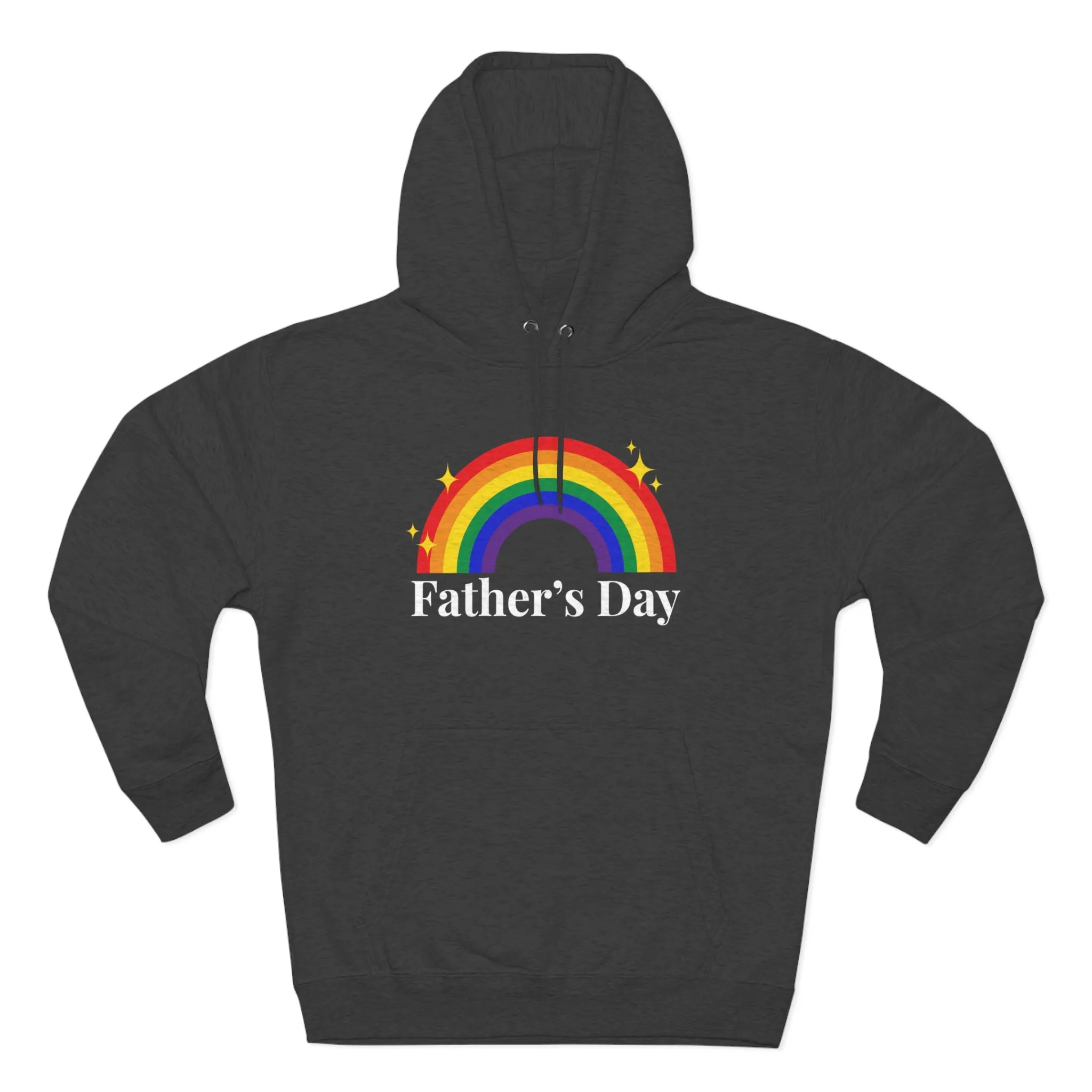Rainbow Pride Flag Unisex Premium Pullover Hoodie - Father's Day