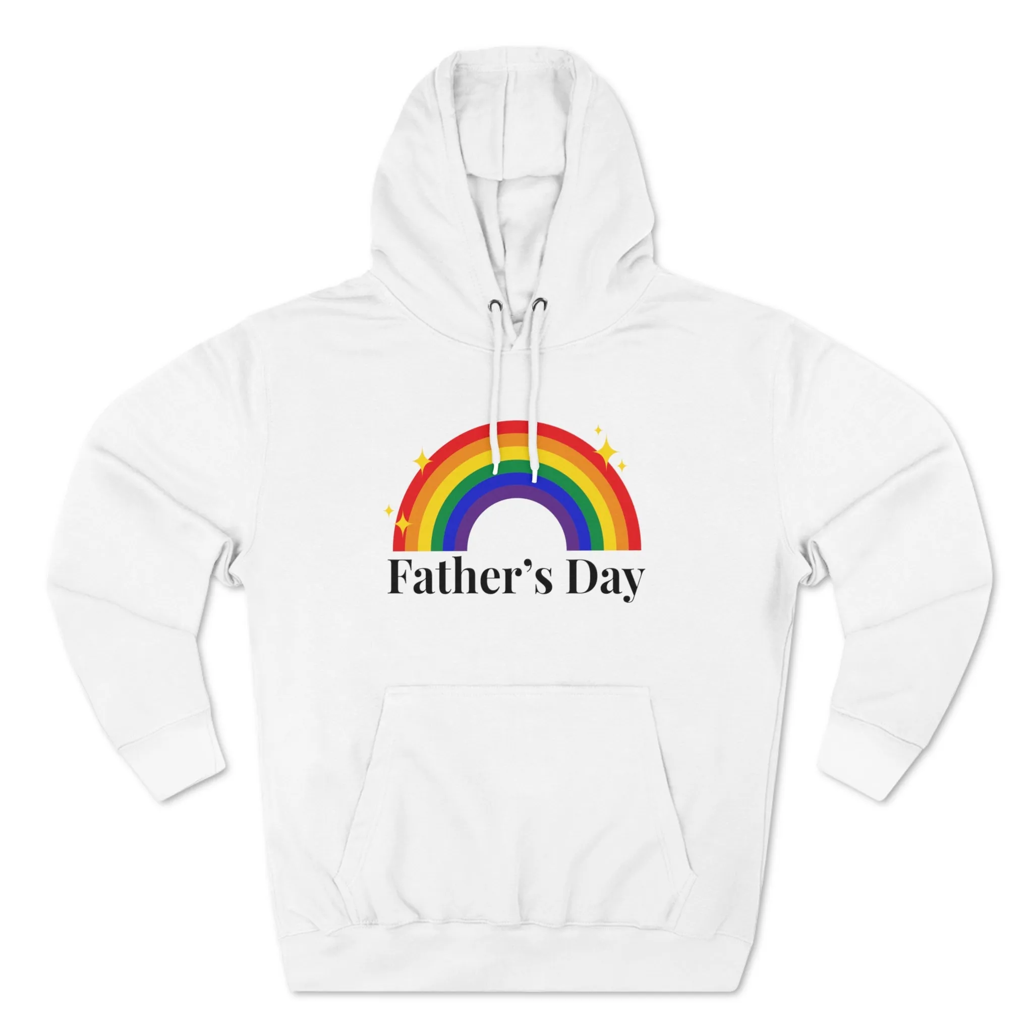 Rainbow Pride Flag Unisex Premium Pullover Hoodie - Father's Day