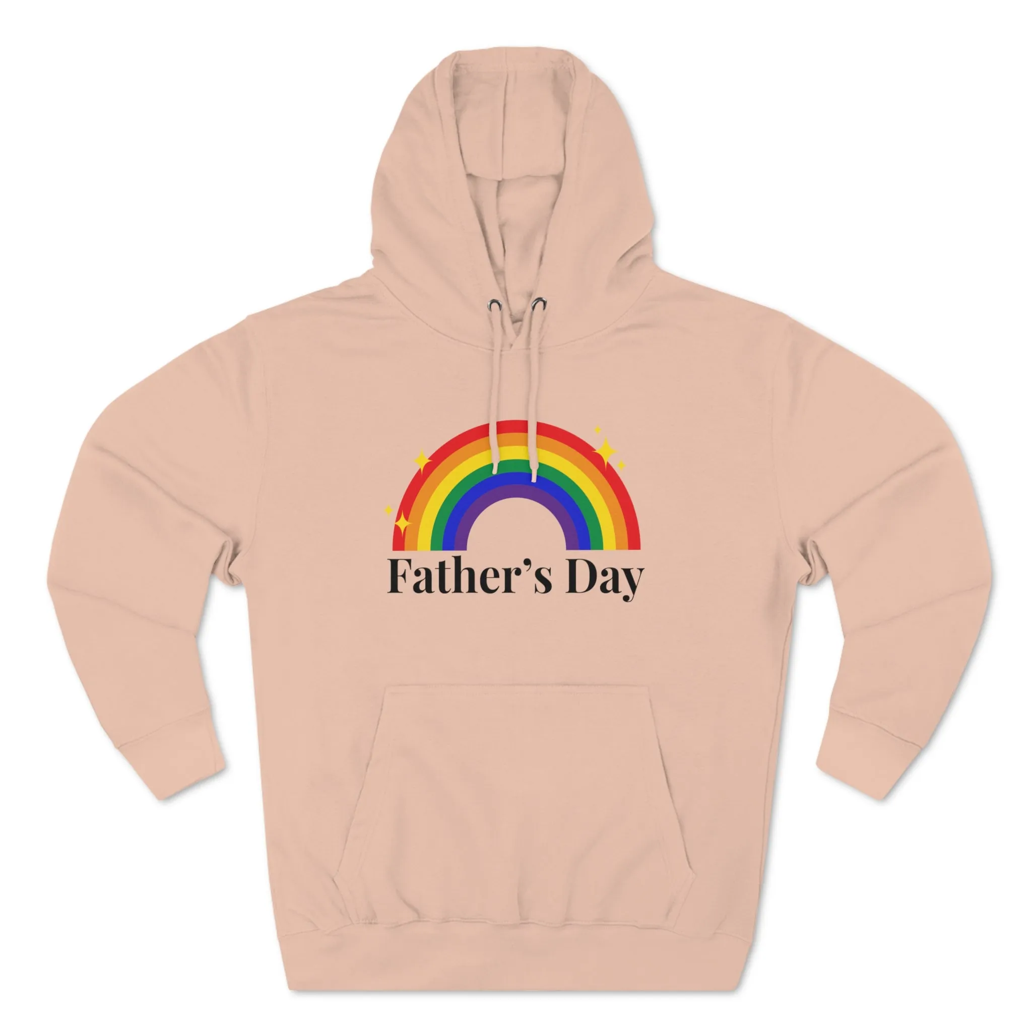 Rainbow Pride Flag Unisex Premium Pullover Hoodie - Father's Day