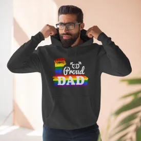 Rainbow Pride Flag Unisex Premium Pullover Hoodie - Proud Dad