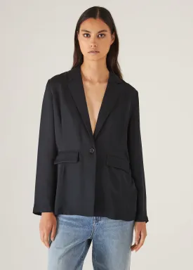 Silk Single Breasted Blazer