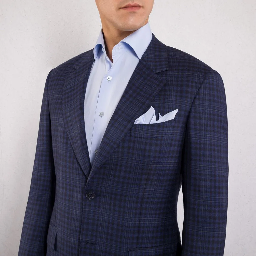 STEFANO RICCI Woven Two Button Jacket BLUE