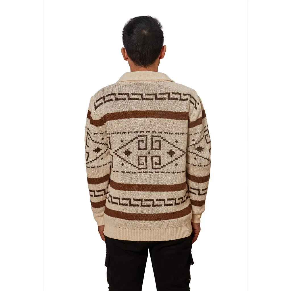 The Big Lebowski Jacquard Cardigan The Dude Mens Knitted Sweater