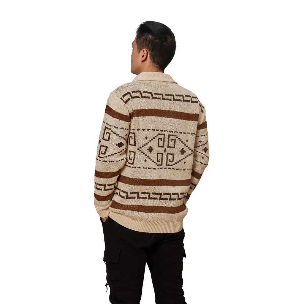 The Big Lebowski Jacquard Cardigan The Dude Mens Knitted Sweater