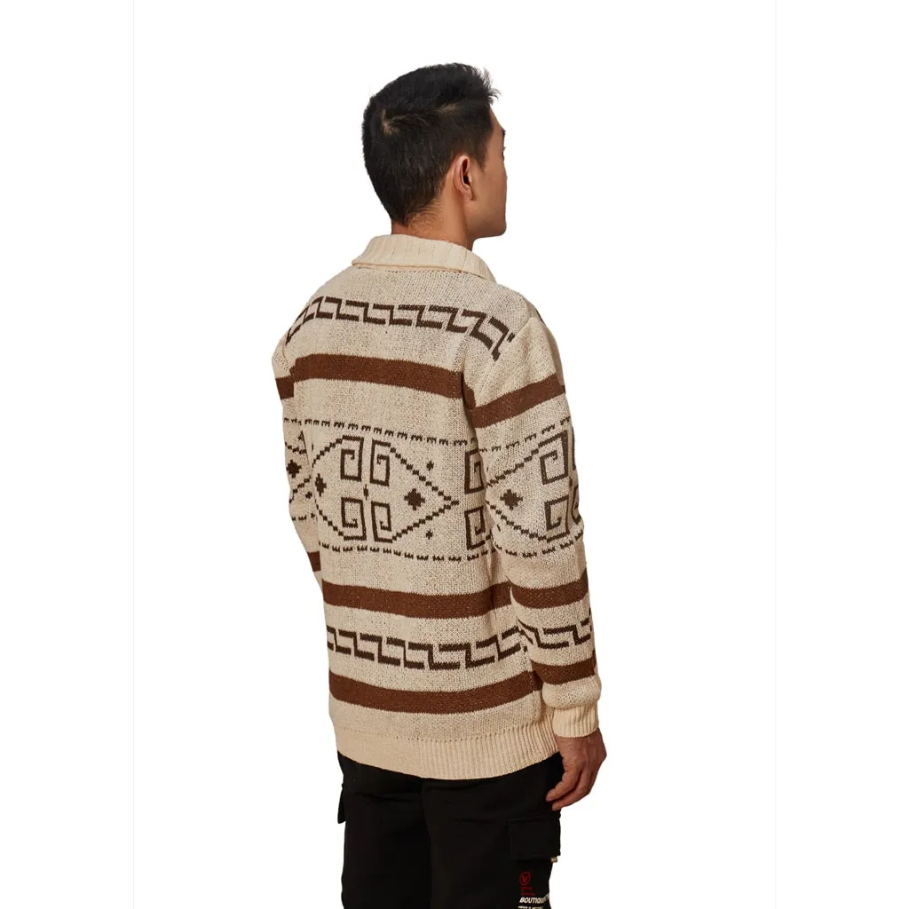 The Big Lebowski Jacquard Cardigan The Dude Mens Knitted Sweater