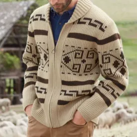 The Big Lebowski Jacquard Cardigan The Dude Mens Knitted Sweater